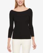 Tommy Hilfiger Three-quarter-sleeve Sweater, Only At Macy's