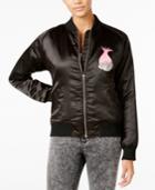 Dreamworks Trolls Juniors' Perfect Hair Graphic Bomber Jacket