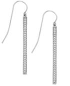 Diamond Stick Linear Earrings In Sterling Silver (1/4 Ct. T.w.)