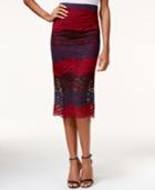 Bar Iii Lace Colorblocked Pencil Skirt, Only At Macy's