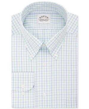 Eagle Men's Non-iron Classic-fit Flex Collar Green Multi Check Dress Shirt