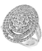 Classique By Effy Diamond Oval Bouquet Ring (1-3/4 Ct. T.w.) In 14k White Gold