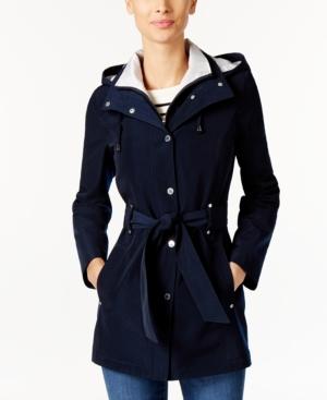 Nautica Hooded Belted Raincoat