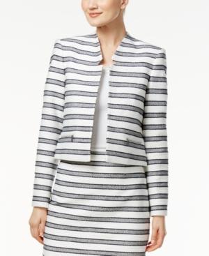 Calvin Klein Petite Boucle Open-front Blazer
