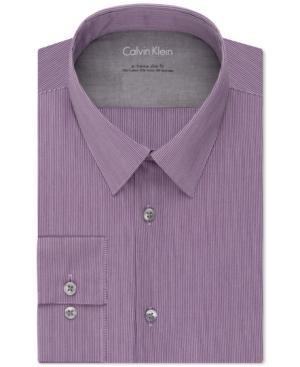 Calvin Klein X Extra Slim-fit Purple Dusk Tonal Stripe Dress Shirt