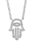 Effy Diamond Hamsa Hand 18 Pendant Necklace (1/6 Ct. T.w.) In 14k White Gold