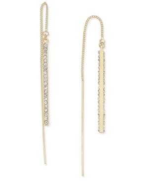 Inc International Concepts Gold-tone Pave Bar Threader Earrings, Only At Macy's