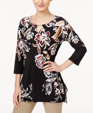 Jm Collection Embellished Keyhole Tunic, Created For Macy's