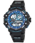 Armitron Men's Analog-digital Chronograph Black Resin Bracelet Watch 50mm 20-5062blu