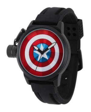 Marve Captain America Men's Black Alloy Watch