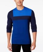 Alfani Men's Lightweight Colorblocked Knit Sweater, Regular Fit, Created For Macy's