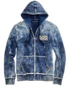 True Religion Men's Decayed Raw Edge Full-zip Hoodie