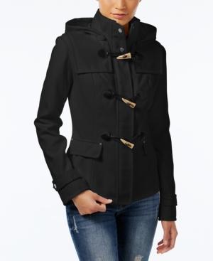Celebrity Pink Hooded Toggle Peacoat