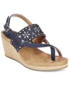Style & Co. Jazzmine Embellished Slingback Wedge Sandals, Only At Macy's Women's Shoes