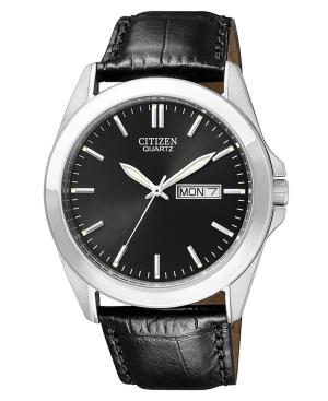 Citizen Men's Black Croc Embossed Leather Strap Watch 41mm Bf0580-06e