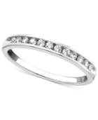 Diamond Ring, 14k White Gold Certified Diamond Band (1/4 Ct. T.w.)