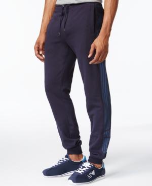 Armani Jeans Pinstriped Logo Jogger Pants