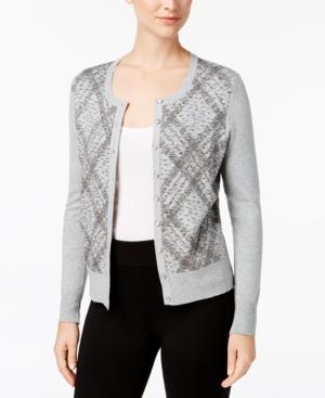Charter Club Metallic Argyle Cardigan, Created For Macy's