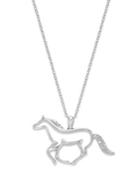 Aspca Tender Voices Sterling Silver Necklace, Diamond Accent Running Horse Pendant