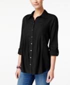 Style & Co Petite Roll-tab Shirt, Created For Macy's