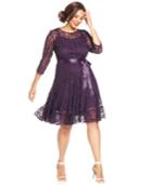 Plus Msk Size Illusion Floral Lace Dress