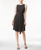 Ivanka Trump Printed Draped A-line Dress