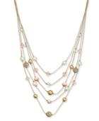 Inc International Concepts Gold-tone Stone Multi-layer Illusion Necklace 16 + 3 Extender, Created For Macy's