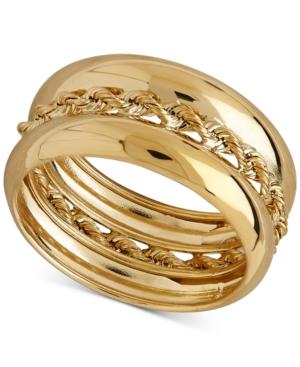 Rope Center Band In 14k Gold
