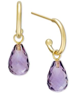 Amethyst Hoop Earrings In 14k Gold (6-1/2 Ct. T.w.)