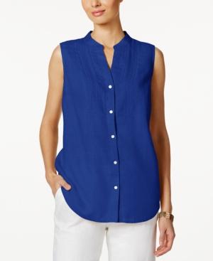 Charter Club Petite Embroidered Blouse, Only At Macy's
