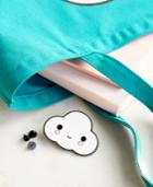Pintrill X Friendswithyou Cotton Tote With Enamel Happy Cloud Pin, Created For Macy's