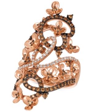 Le Vian Crazy Collection Diamond Fancy Scroll Floral Ring (1-1/6 Ct. T.w.) In 14k Rose Gold