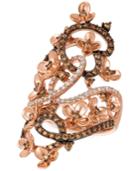 Le Vian Crazy Collection Diamond Fancy Scroll Floral Ring (1-1/6 Ct. T.w.) In 14k Rose Gold