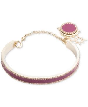 Ivanka Trump Gold-tone Enamel Trust Yourself Charm Cuff Bracelet