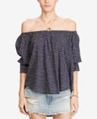 Denim & Supply Ralph Lauren Printed Off-the-shoulder Top