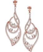 Danori Crystal Cluster & Pave Wavy Drop Earrings, Created For Macy's