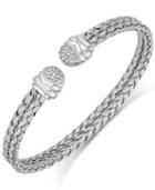 Diamond Weave Cuff Bracelet In Sterling Silver (1/5 Ct. T.w.)