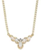 Opal (1/2 Ct. T.w.) & Diamond Accent 16 Collar Necklace In 14k Gold