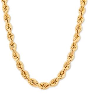 Tube Rope 24 Chain Necklace In 10k Gold