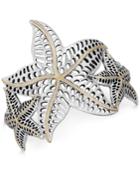 Lucky Brand Two-tone Triple Starfish Cuff Bracelet