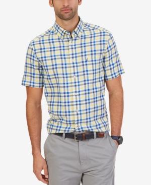 Nautica Men's Plaid Lightweight Short-sleeve Shirt