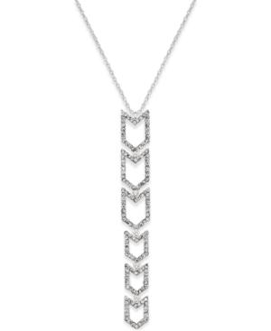 Inc International Concepts Silver-tone Pave Chevron Pendant Necklace
