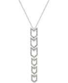 Inc International Concepts Silver-tone Pave Chevron Pendant Necklace