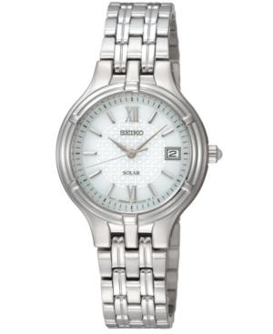 Seiko Women's Solar Stainless Steel Bracelet Watch 28mm Sut015