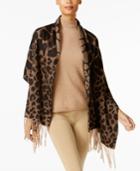 Charter Club Mixed Animal-print Wrap & Scarf In One, Created For Macy's