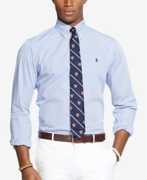 Polo Ralph Lauren Men's Long Sleeve Hairline-striped Poplin Shirt
