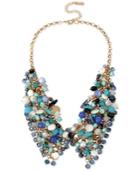M. Haskell For Inc Gold-tone Blue Beaded Collar Necklace, Only At Macy's