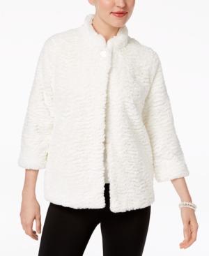 Alfred Dunner Faux-fur Flyaway Jacket