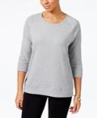 Karen Scott Petite Crew-neck Sweatshirt, Created For Macy's