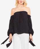 Vince Camuto Off-the-shoulder Polka-dot Top